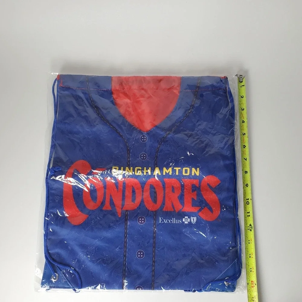 Binghamton Rumble Ponies Condores Drawstring Bag Baseball Jersey Blue SGA 23
